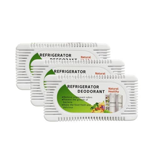 Activated Charcoal Fridge , Freezer Refrigerator Odor Eliminator - 3 Pack