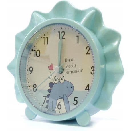 Blue Dinosaur Alarm Clock Battery Powered