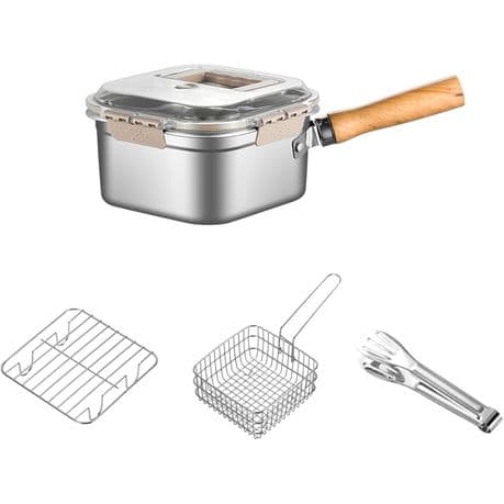 Ojees Multi-Function Stainless Steel Deep Fryer Pot Set -2.5L