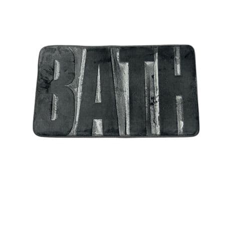 OJEES Smooth And Fancy Non-Slip Bath Mat - Black 75x45cm