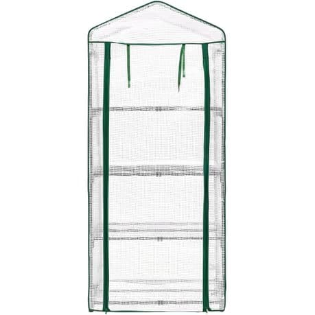 Walk-in Greenhouse Replacement Cover with Roll-Up Zipper Door Greenhouse