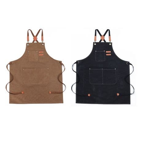 Waterproof Cotton Cooking Kitchen Apron for Men/Women/Chef - Set of 2