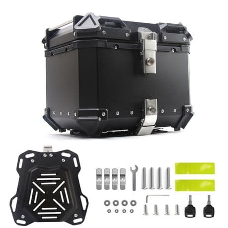 45L Motorcycle Top Case Aluminum Trunk Tour Tail Box with Security Lock variant image 1