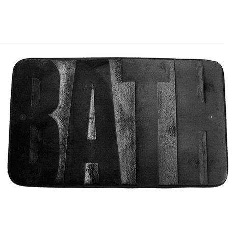 75x45cm Foam Bath Mat - Black variant image 1