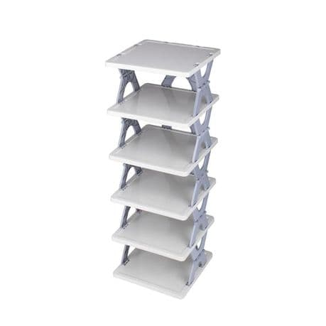 79cm x 27cm 6 Tier Folding Shoe Rack variant image 1