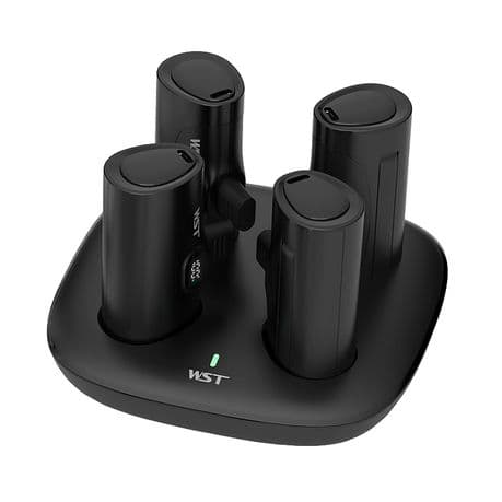 Capsule Charging Power Bank with Charge Stand Phone Holder 5000 mAh x4 - Black variant image 1