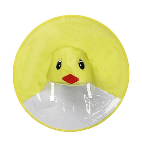 Cute Rain Coat UFO Children Umbrella Hat - Yellow variant image 1