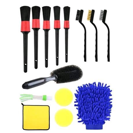 Interior/Exterior Car Cleaning Brushes Tool Kit - 16 Piece variant image 1