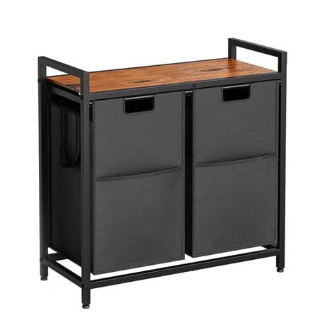 Laundry Basket Organizer with Two Removable Bags,Easy Carry - 2x72L Storage variant image 1