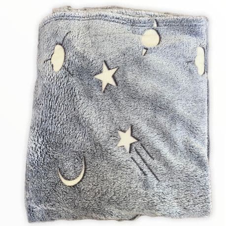 Magic Glow in The Dark Blanket Throw with Star Sky Objects variant image 1