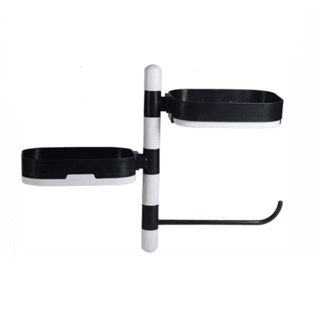 Multifunctional Rotating Soap Shelf- (Black & White) variant image 1