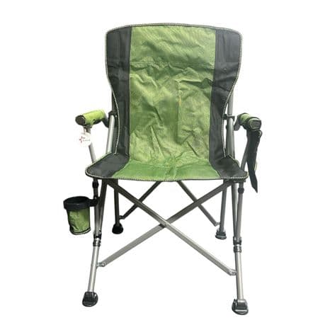 Ojees Folding Camping Chair with Cup Holder and Storage Bag - Green variant image 1