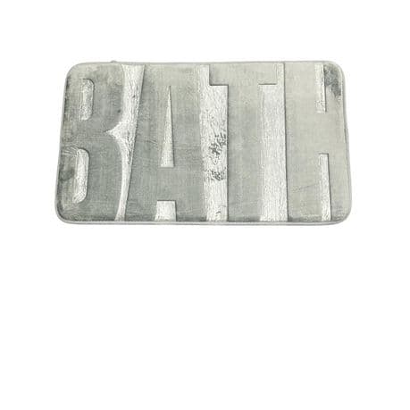 OJEES Smooth And Fancy Non-Slip Bath Mat - Grey 75x45cm variant image 1