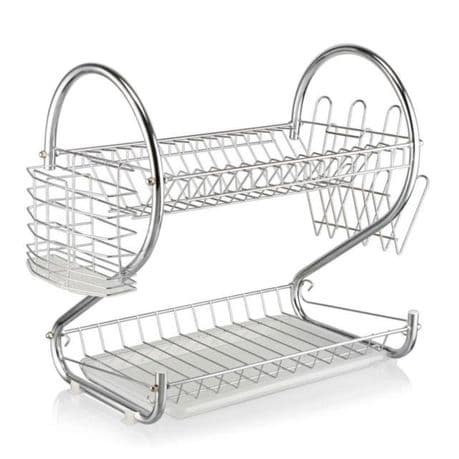 Serenity-2 Layer Dish Drainer Drying Rack For Kitchen Storage variant image 1